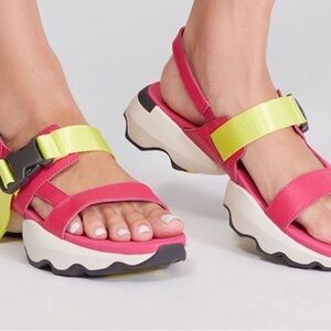 Women's Pink and Yellow Sandals. SOREL Women's Kinetic Impact Sling Sandals